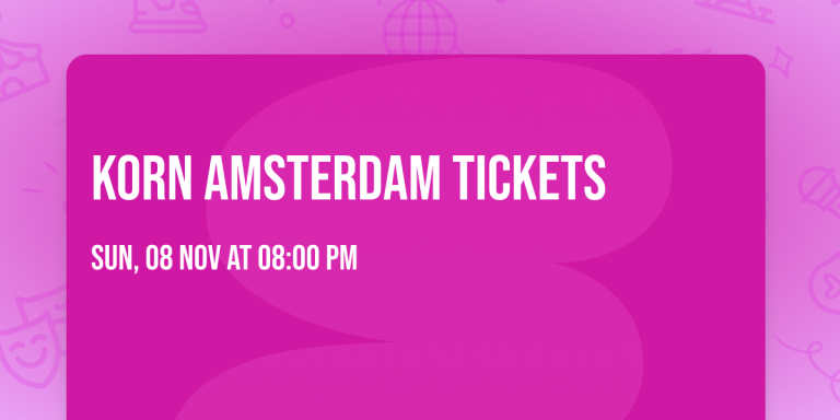 Korn – Amsterdam Tickets — Muziek in Amsterdam