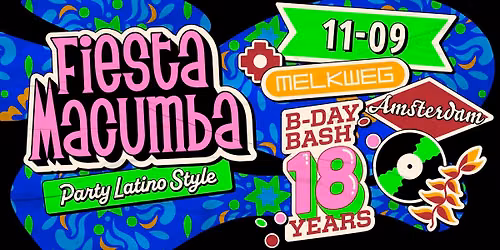 Fiesta Macumba B-Day Bash 🎂 Melkweg Amsterdam — Uitgaan in Amsterdam