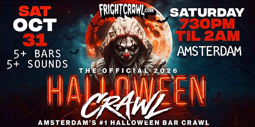 The Fright Crawl | Amsterdam’s #1 Halloween Bar Crawl 2026 | Sat, Oct 31 in Amsterdam