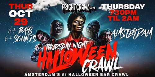 The Fright Crawl | Amsterdam Halloween Bar Crawl 2026 | Thursday, October 29 in Amsterdam
