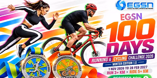 EGSN 100 DAYS RUNNING And CYCLING CHALLENGE 2026 (Winter Edition) Amsterdam — Sport in Amsterdam
